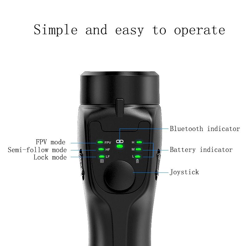 Anti-Shake F8 Handheld Triaxial Stabilizer - Fpv Mode