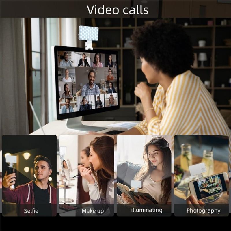 Portable Led Fill Light For Phone Laptop And Video Conferencing - Black