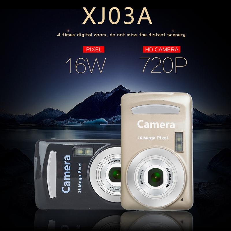 16Mp Mini Digital Camera For Kids - 2.4 Inch 720P Cute Cartoon Design - Multifunctional Toy For Children'S Birthday - Black