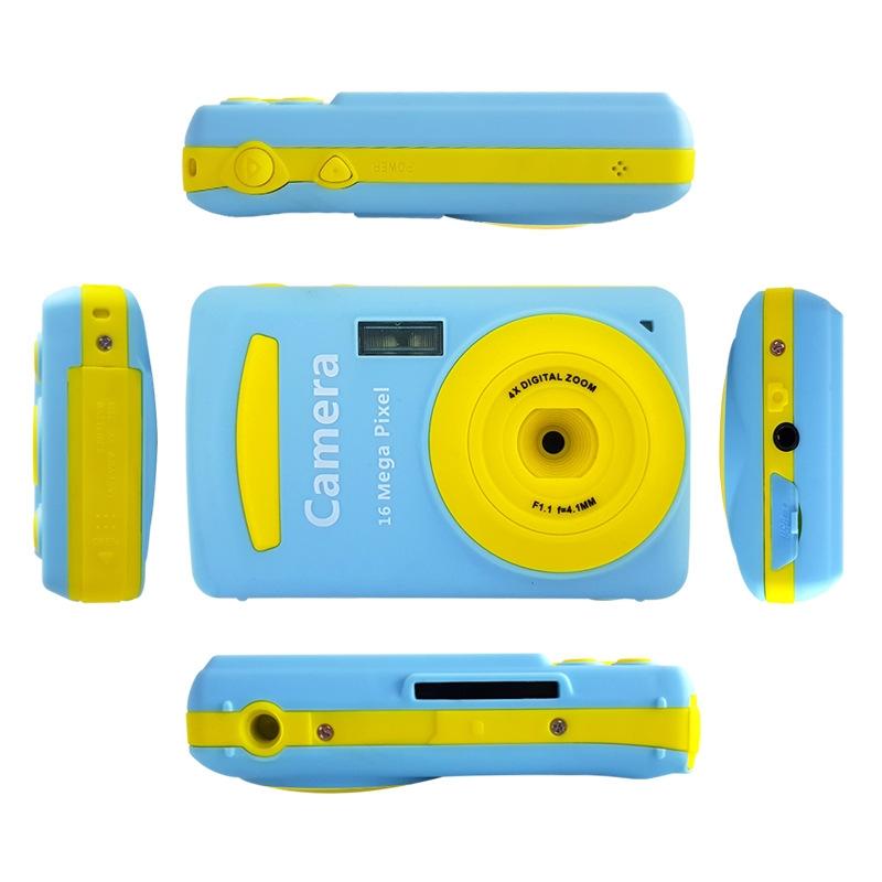 16Mp Mini Digital Camera For Kids - 2.4 Inch 720P Cute Cartoon Design - Multifunctional Toy For Children'S Birthday - Black