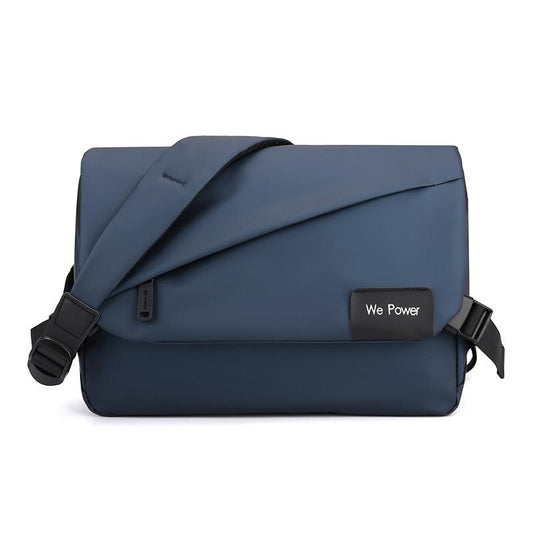 Large Capacity Waterproof Messenger Bag For Men - Dark Blue