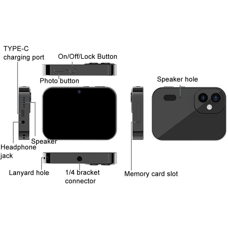 Smart Hd Digital Camera With Touch Screen And Video Recording - Excludes Memory - Black