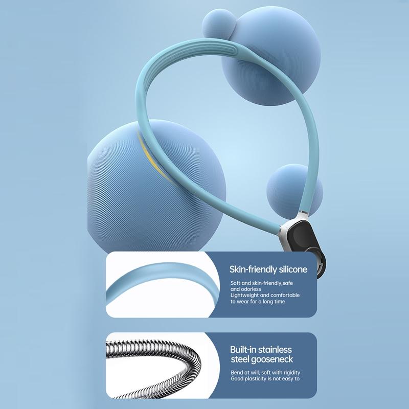Versatile Magnetic Neck Holder For Phones And Action Cameras - Glacier Blue