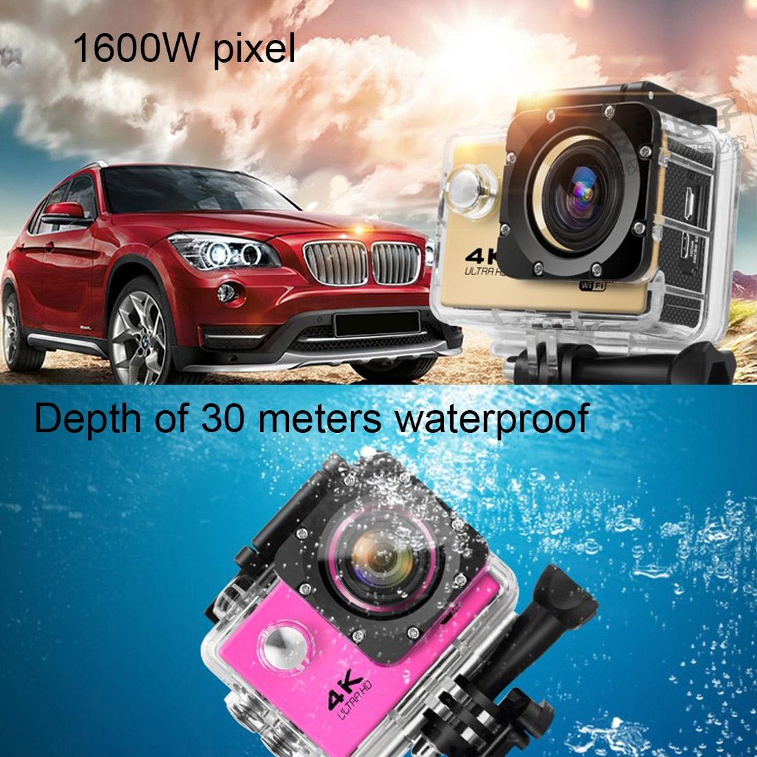170 Degree Wide Angle Wifi Action Camera With Waterproof Case - Supports 64Gb Micro Sd - Magenta