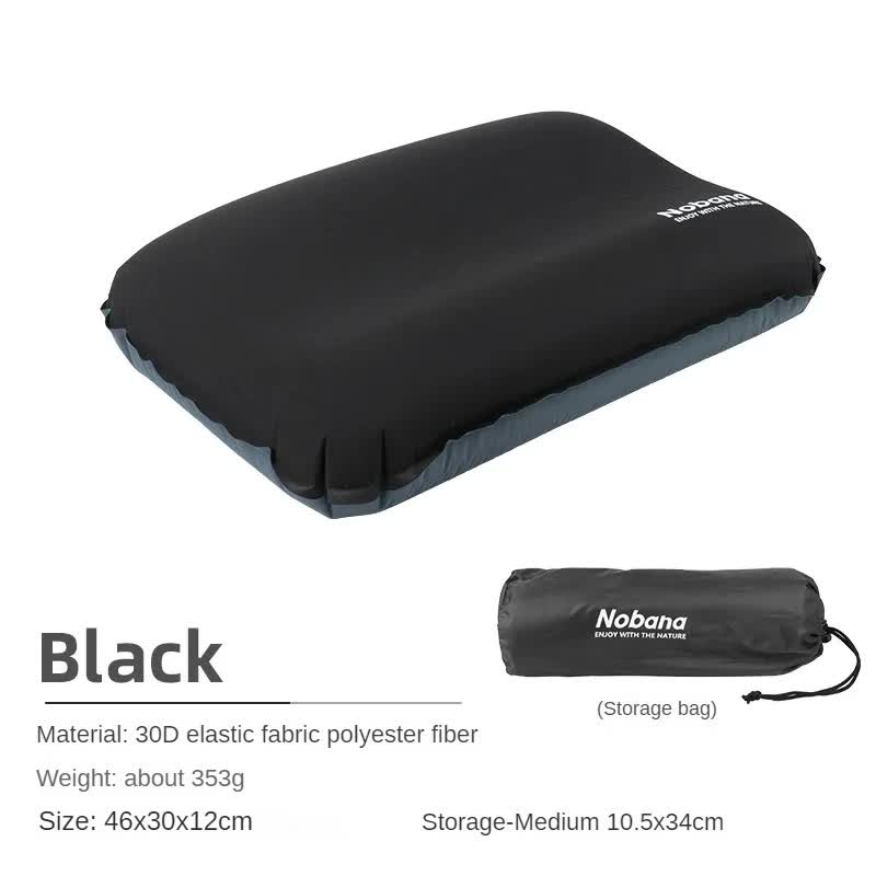 Automatic Inflatable 3D Outdoor Sponge Pillow - Portable Camping Travel Neck Cushion, Comfortable Air Mattress for Tent, Versatile Nap Pillow