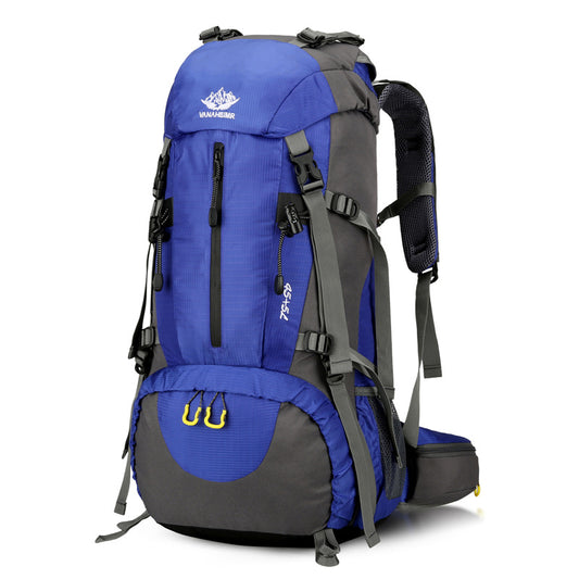 Blue High-Capacity Nylon Hiking Backpack - Durable, Multi-Functional Outdoor Travel Pack
