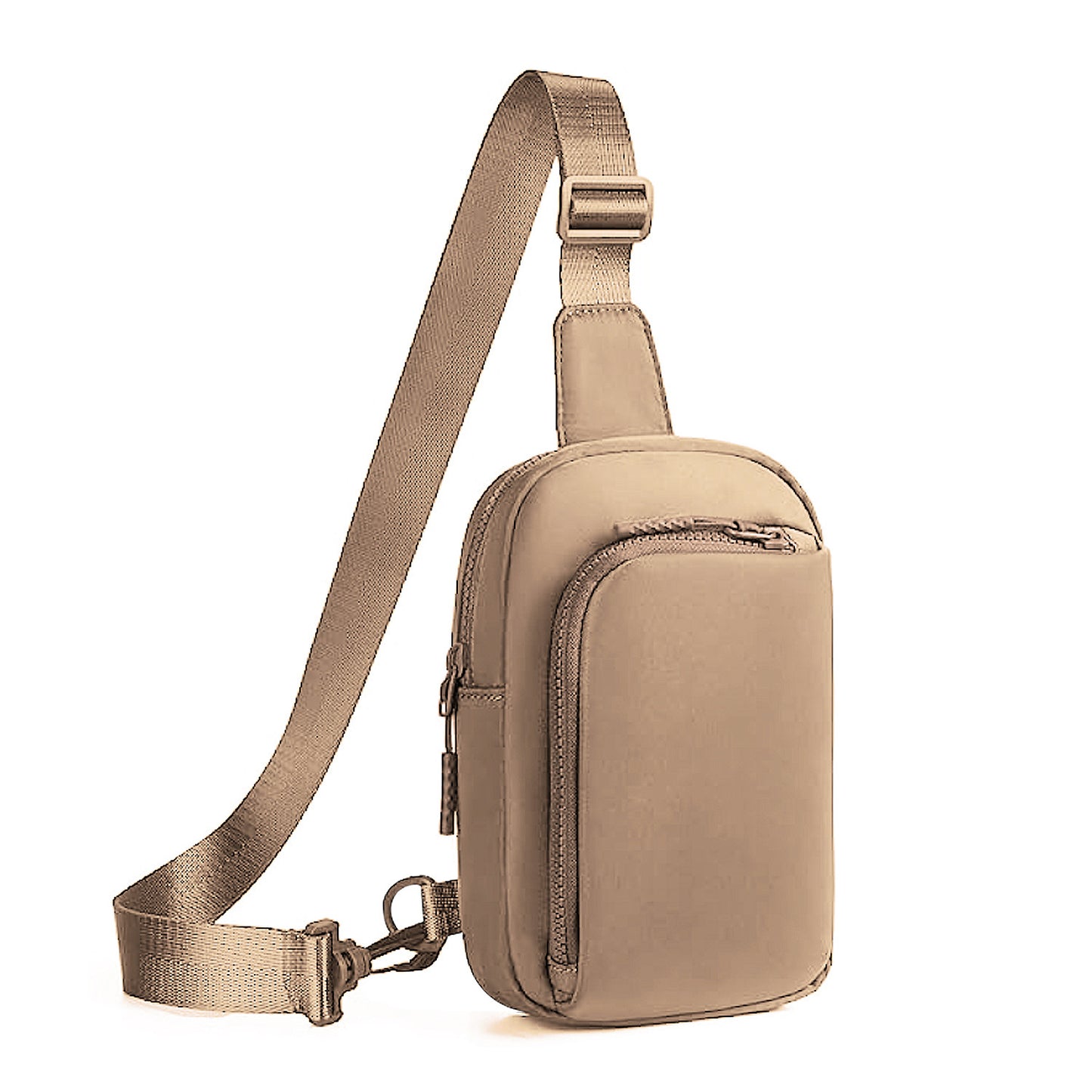 Black Trendy Waterproof Sling Bag - Lightweight Crossbody Chest Pack, Adjustable Strap