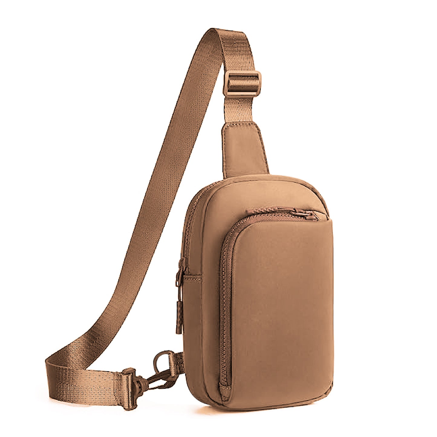 Black Trendy Waterproof Sling Bag - Lightweight Crossbody Chest Pack, Adjustable Strap
