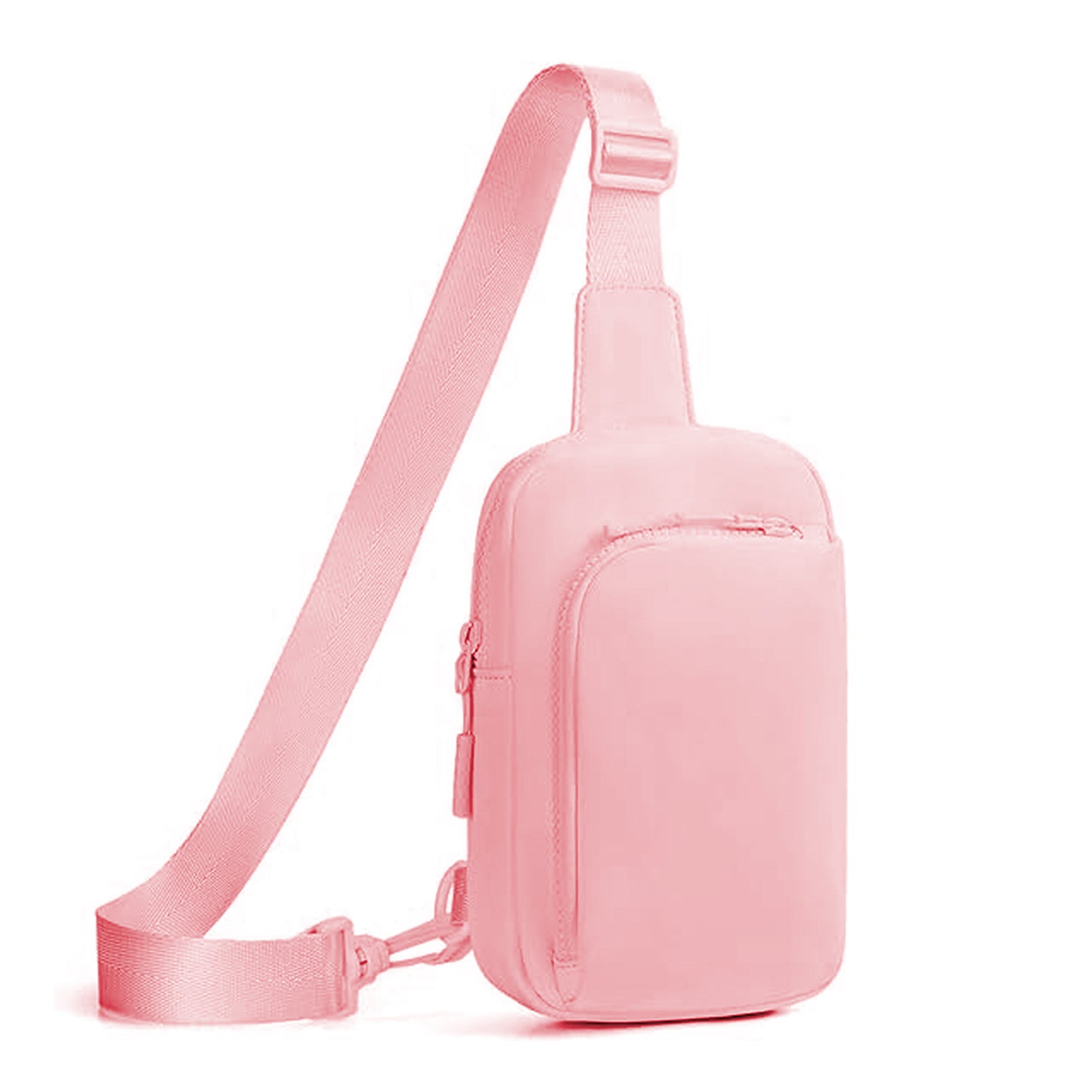 Black Trendy Waterproof Sling Bag - Lightweight Crossbody Chest Pack, Adjustable Strap