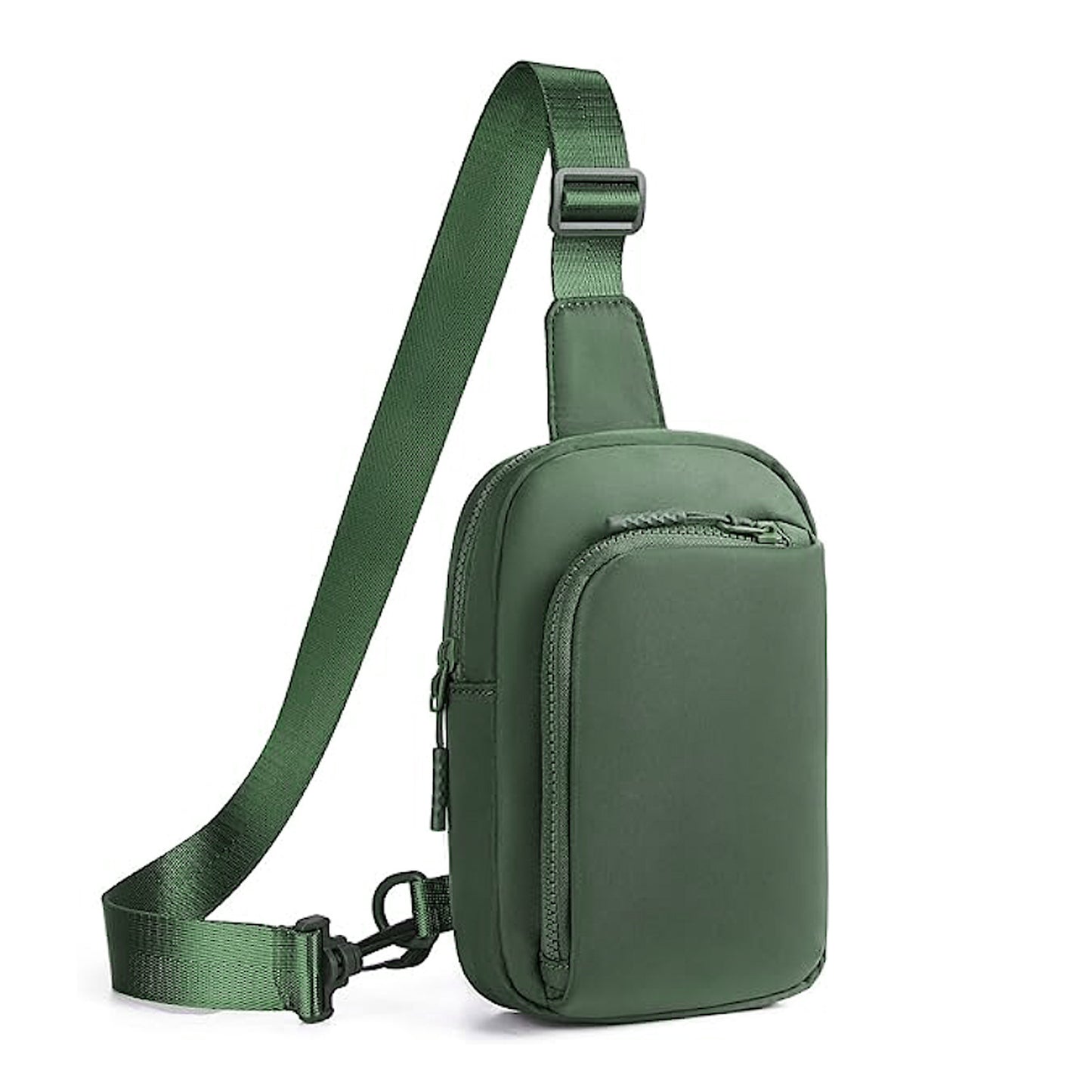 Black Trendy Waterproof Sling Bag - Lightweight Crossbody Chest Pack, Adjustable Strap