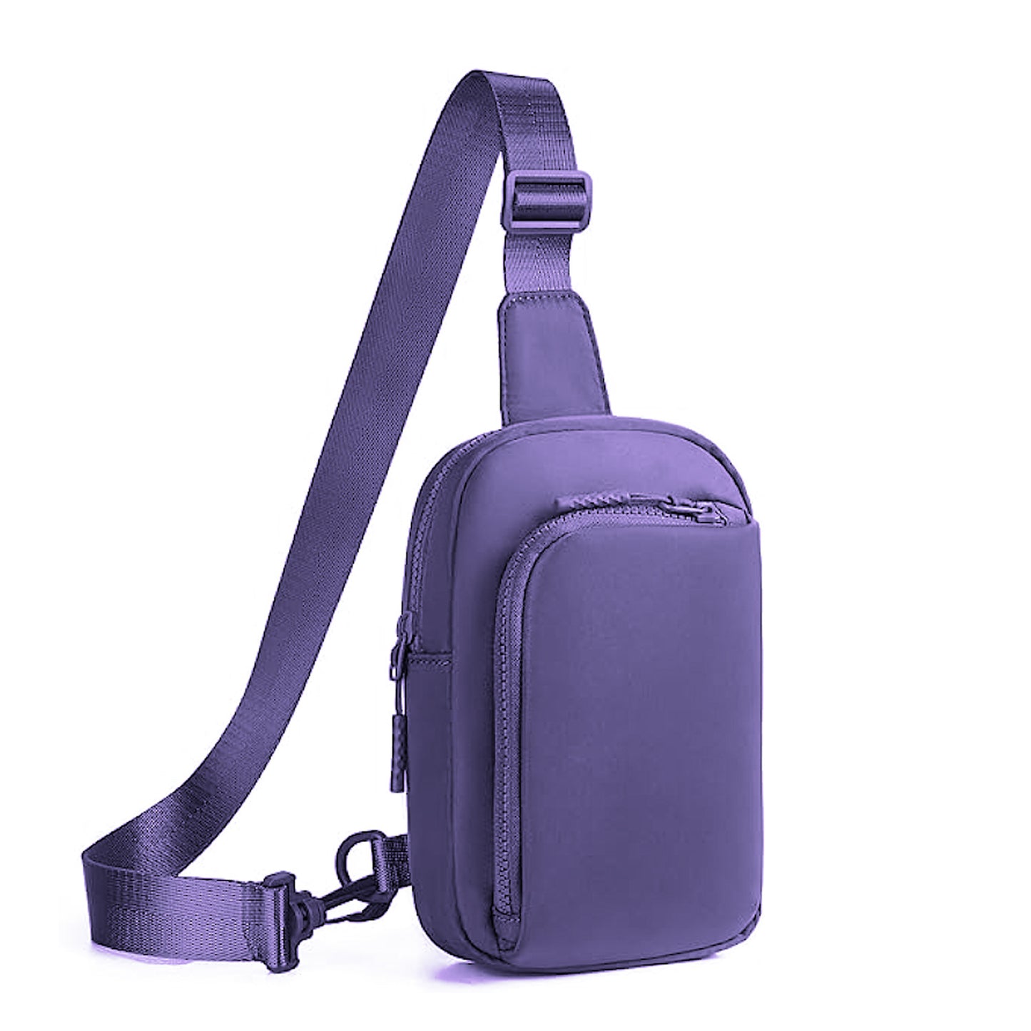 Black Trendy Waterproof Sling Bag - Lightweight Crossbody Chest Pack, Adjustable Strap