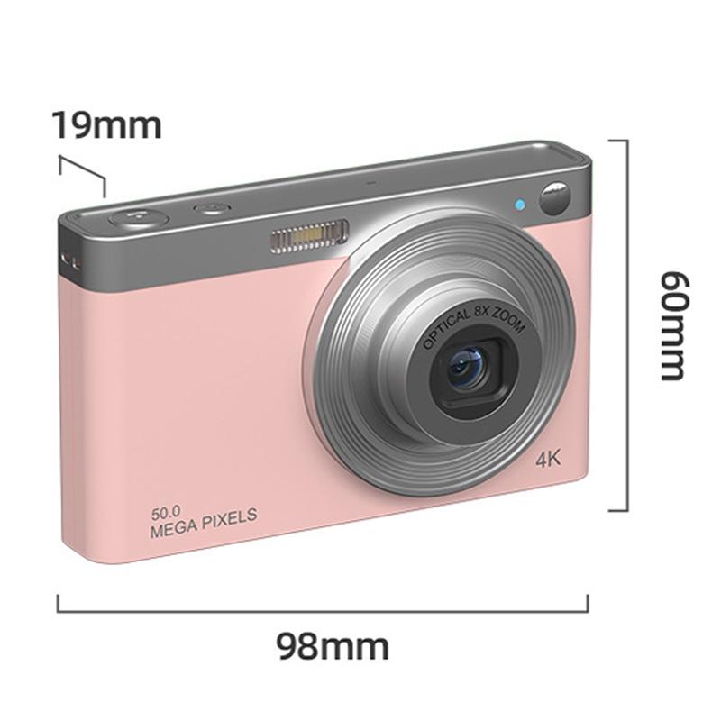 4K 8X Optical Zoom Telescopic Lens Digital Camera - Black 2.88 Inch