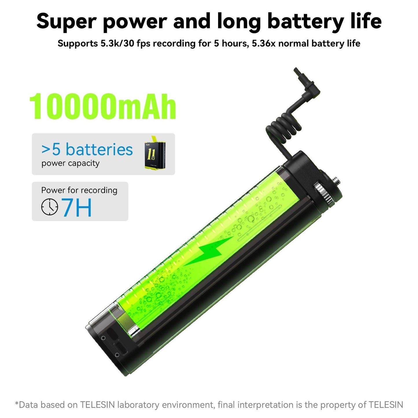 Sports Camera And Phone Selfie Stick With 10000Mah Power Bank