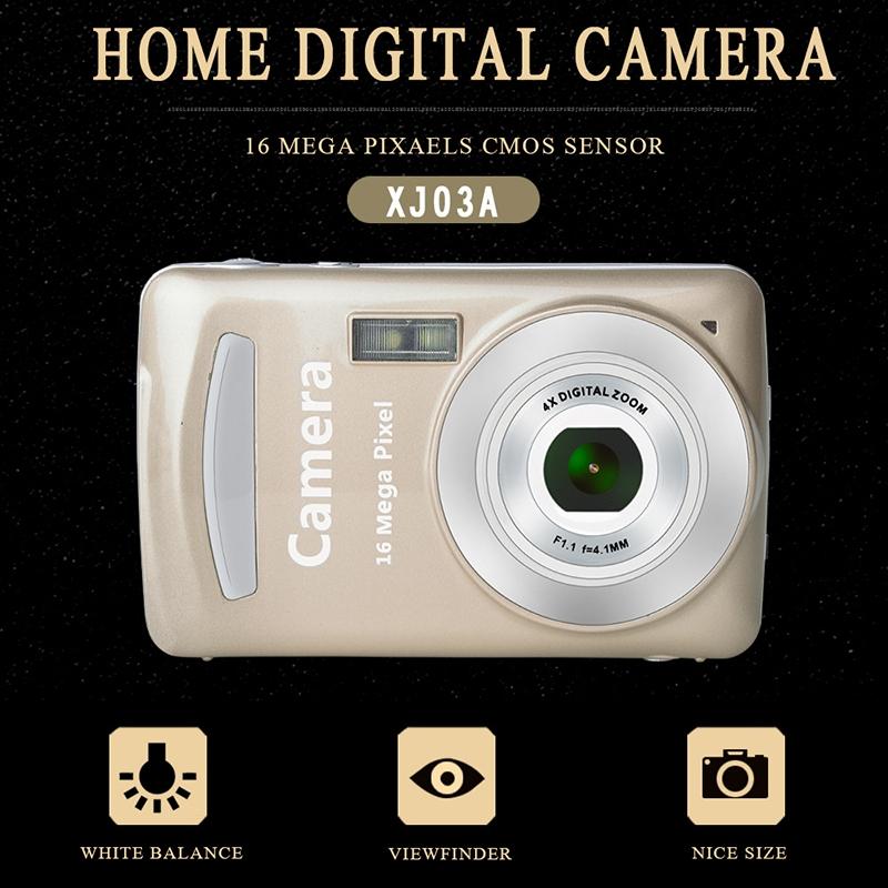 16Mp Mini Digital Camera For Kids - 2.4 Inch 720P Cute Cartoon Design - Multifunctional Toy For Children'S Birthday - Black