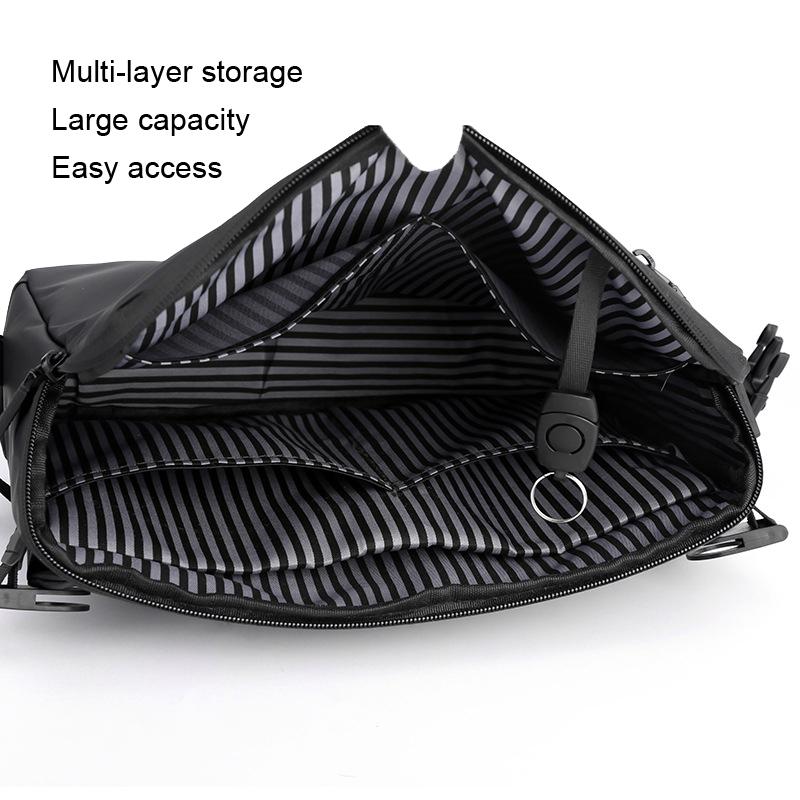 Large Capacity Waterproof Messenger Bag For Men - Dark Blue