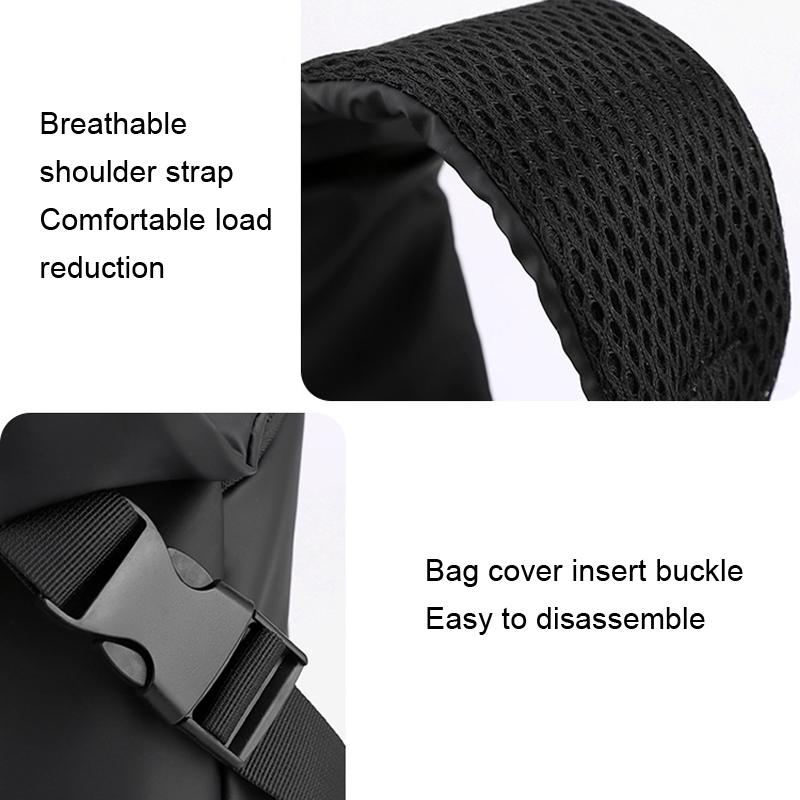 Large Capacity Waterproof Messenger Bag For Men - Dark Blue
