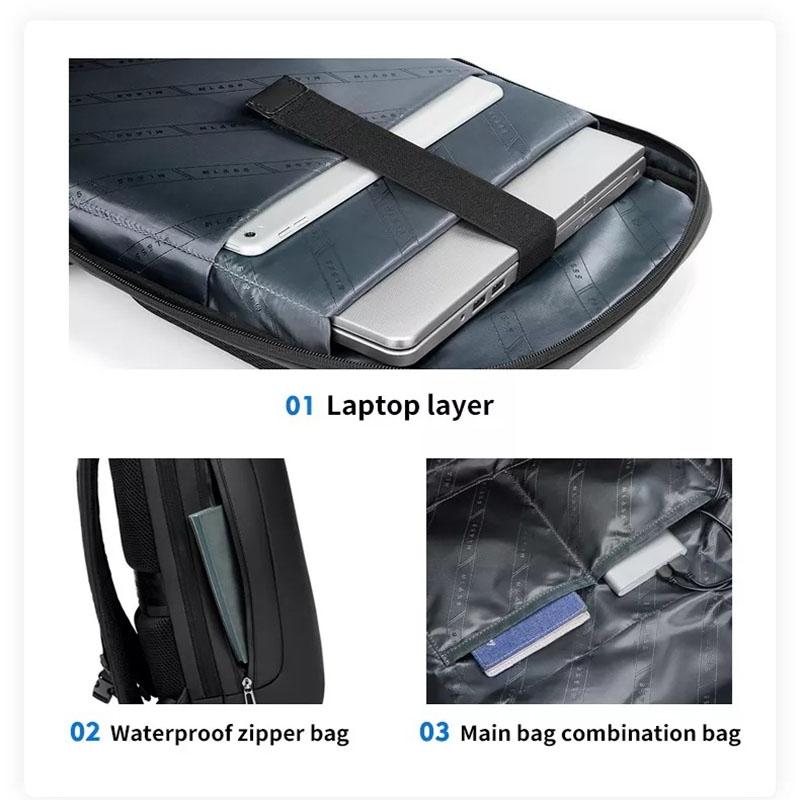 Large Capacity Waterproof Laptop Backpack With Usb Port For Business Travel