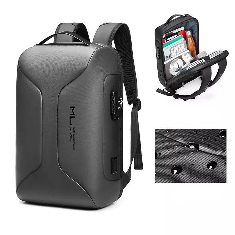 Large Capacity Waterproof Laptop Backpack With Usb Port For Business Travel