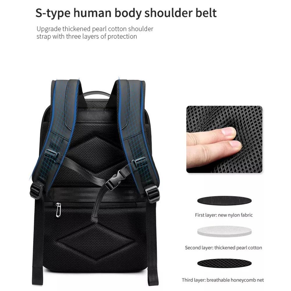 Large Capacity Waterproof Laptop Backpack With Usb Port For Business Travel