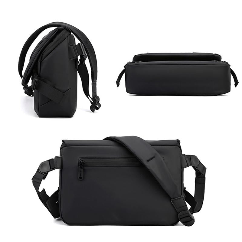 Large Capacity Waterproof Messenger Bag For Men - Grey