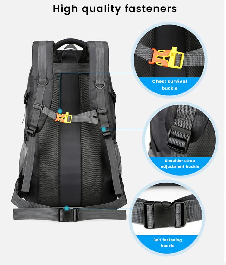 Capacity Nylon Hiking Backpack - Durable, Multi-Functional Outdoor Travel Pack